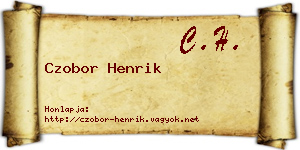 Czobor Henrik névjegykártya
