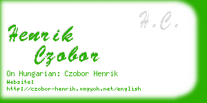 henrik czobor business card